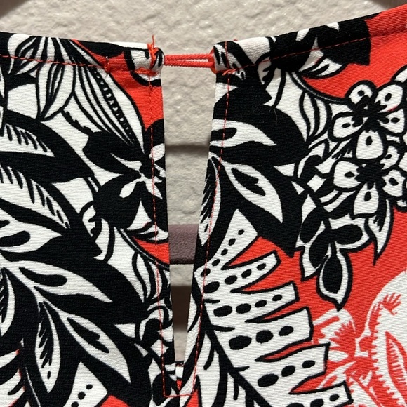Jessica London Women’s Tropical Floral Rad White Black Women's Top 22W Vacay - Picture 10 of 10